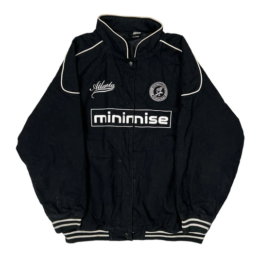 H&M Track Jacket - Large Black Polyester