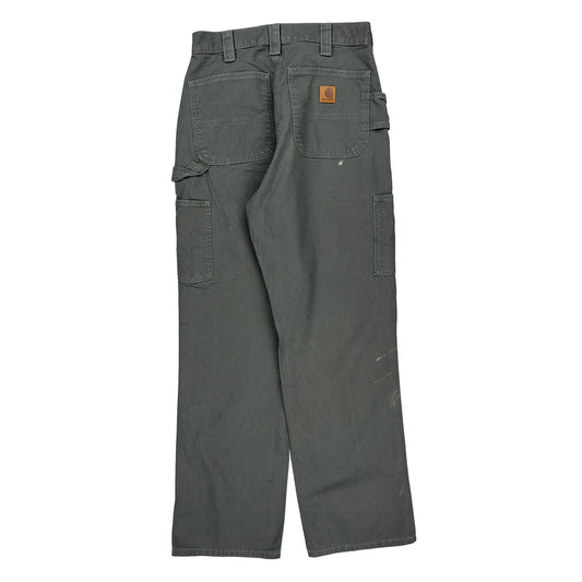 Carhartt Double Knee Carpenter Trousers - 30W 31L Grey Cotton