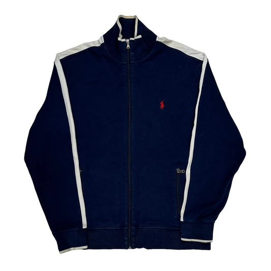 Polo By Ralph Lauren Track Jacket - Large Navy Cotton