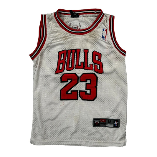 Vintage Age 6-8 Nike Nba Jersey - Medium White Polyester