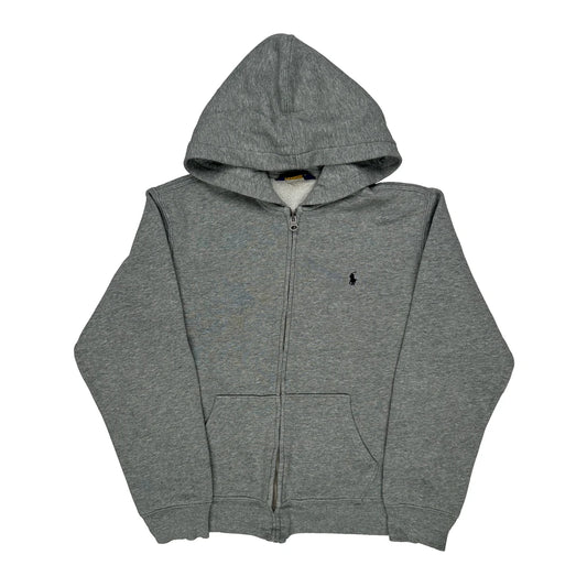 Vintage Age 11-14 Polo By Ralph Lauren Hoodie - Large Grey Cotton Blend