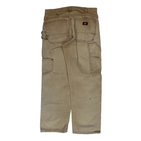 Dickies Carpenter Trousers - 31W 29L Beige Cotton