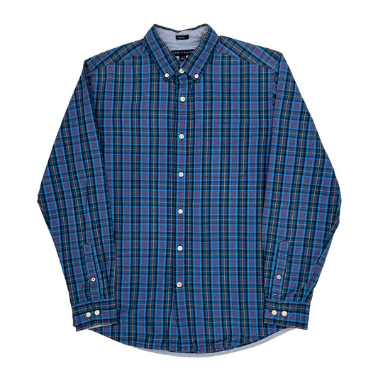 Tommy Hilfiger Checked Shirt - Medium Blue Cotton