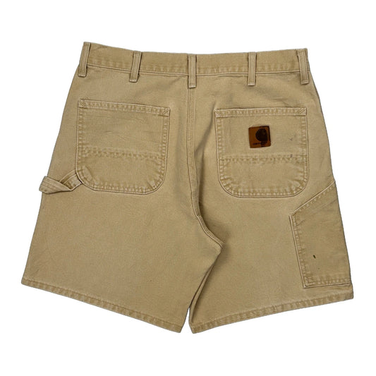 Carhartt Carpenter Shorts - 32W 8L Beige Cotton