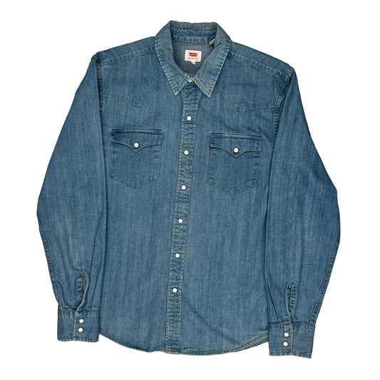 Vintage Levis Denim Shirt - Medium Blue Denim