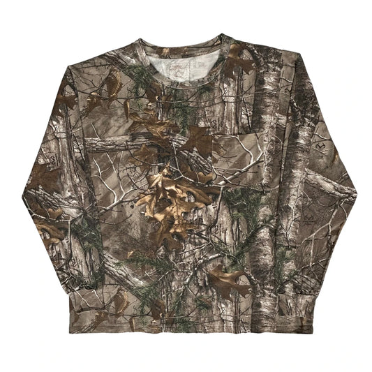 Realtree Camo Long Sleeve T-Shirt - XL Camo Cotton