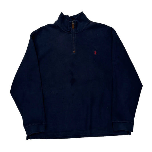 Polo By Ralph Lauren 1/4 Zip - 2XL Navy Cotton