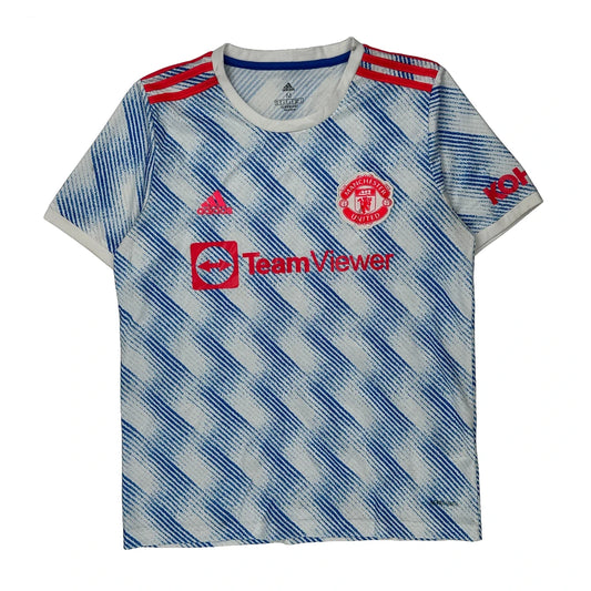 Manchester United Adidas 2021-22 Gringo Away Football Shirt - Medium Blue Polyester