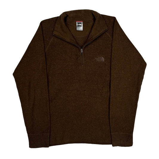 Vintage The North Face 1/4 Zip - Small Brown Polyester