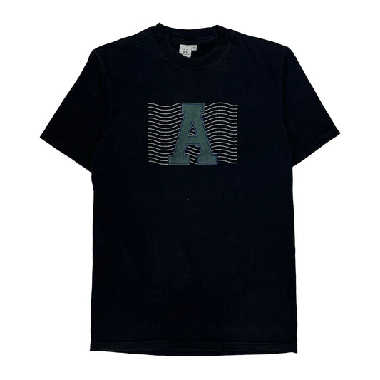 Vintage Armani Exchange T-Shirt - Medium Black Cotton
