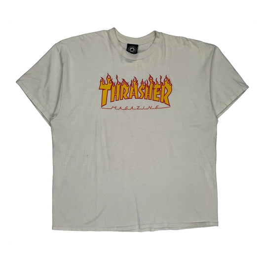 Thrasher Graphic T-Shirt - 2XL White Cotton