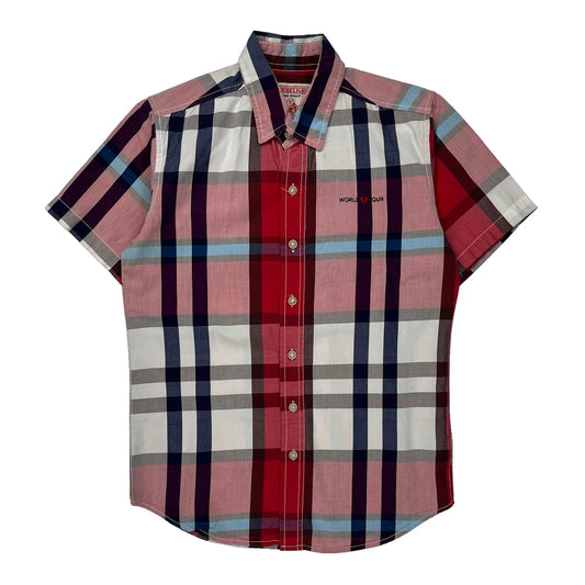 True Religion Checked Short Sleeve Shirt - Medium Multicoloured Cotton