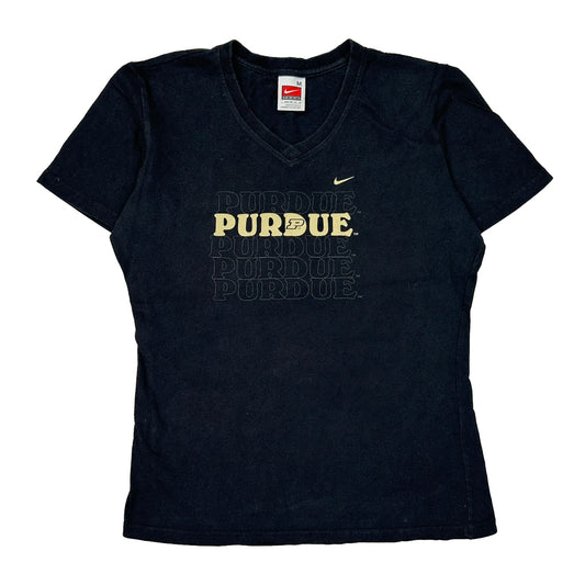 Age 8-10 Purdue Nike College T-Shirt - Medium Black Cotton