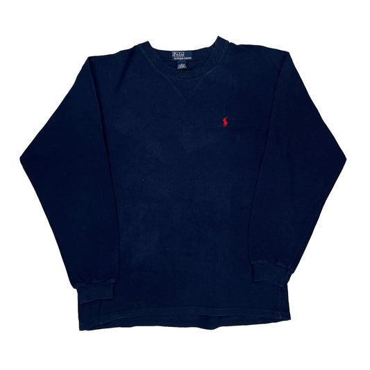 Polo By Ralph Lauren Long Sleeve T-Shirt - XL Navy Cotton