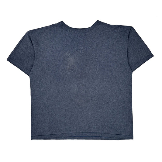 Adidas Single Stitch T-Shirt - Large Blue Cotton