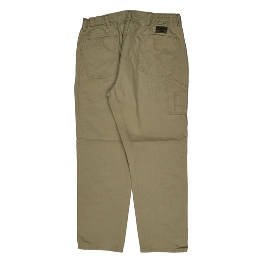 Vintage Wrangler Trousers - 34W 30L Beige Cotton