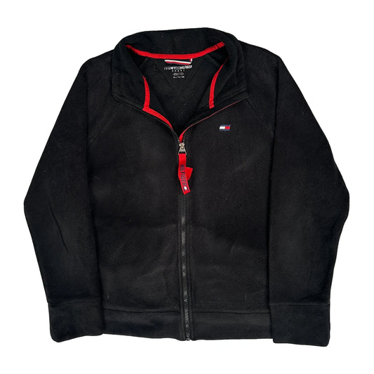Vintage Tommy Hilfiger Fleece Jacket - XL Black Polyester