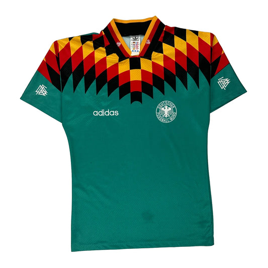 Germany Adidas Football Shirt - Small Teal Polyester