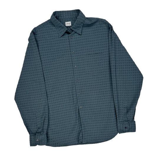 Armani Checked Shirt - XL Grey Cotton