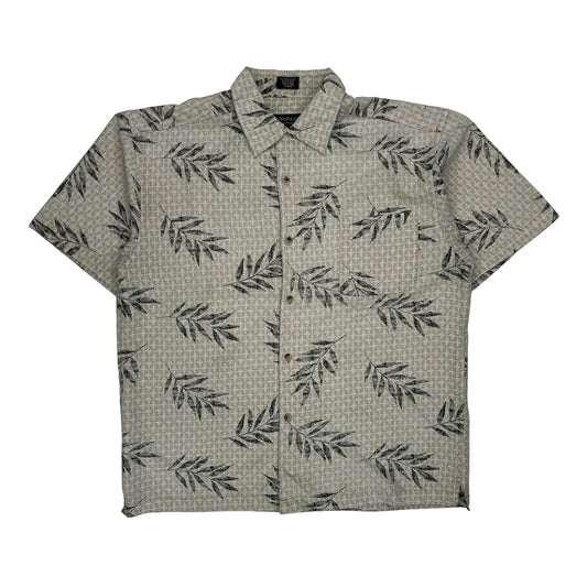 Vintage Profilo Short Sleeve Shirt - Large Beige Polyester