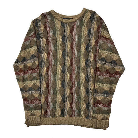 Vintage Northern Isles Jumper - Large Multicoloured Acrylic Blend