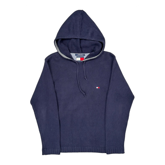 Vintage Tommy Hilfiger Hoodie - Small Navy Cotton