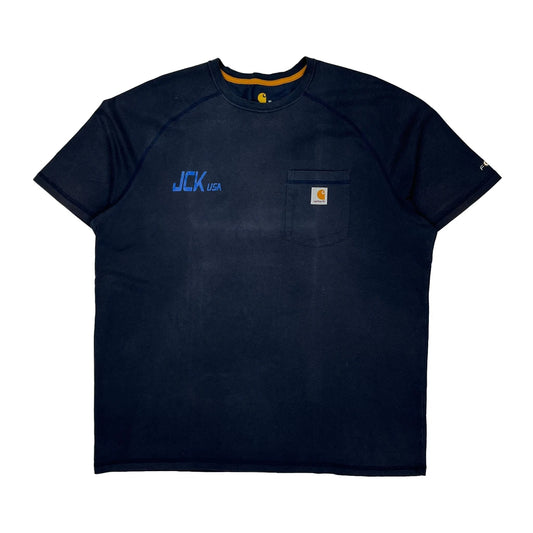 Carhartt T-Shirt - XL Navy Cotton Blend