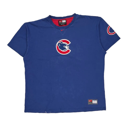 Chicago Cubs Nike T-Shirt - XL Blue Cotton
