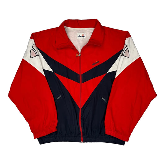 Vintage Ellesse Jacket - 2XL Red Polyester