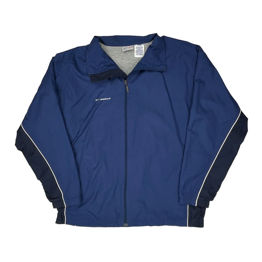 Vintage Reebok Jacket - Large Blue Polyester