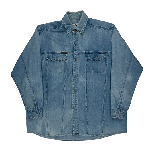 Calvin Klein Jeans Denim Shirt - Medium Blue Cotton