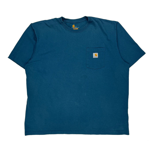 Carhartt T-Shirt - 2XL Blue Cotton
