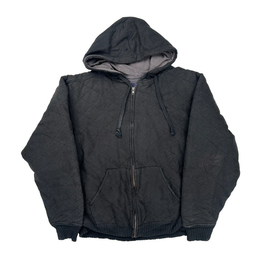 Quilted Dickies Jacket - Medium Black Cotton Blend