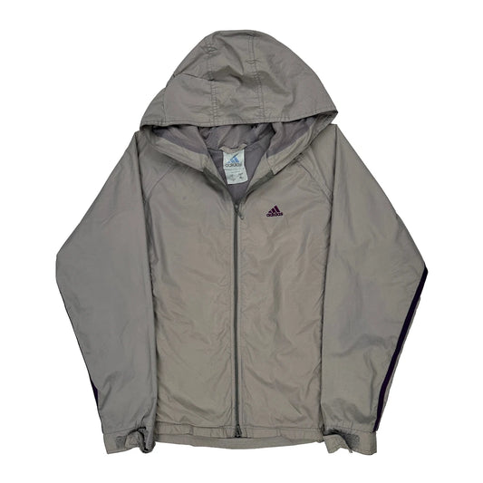 Adidas Windbreaker - Small Grey Polyester