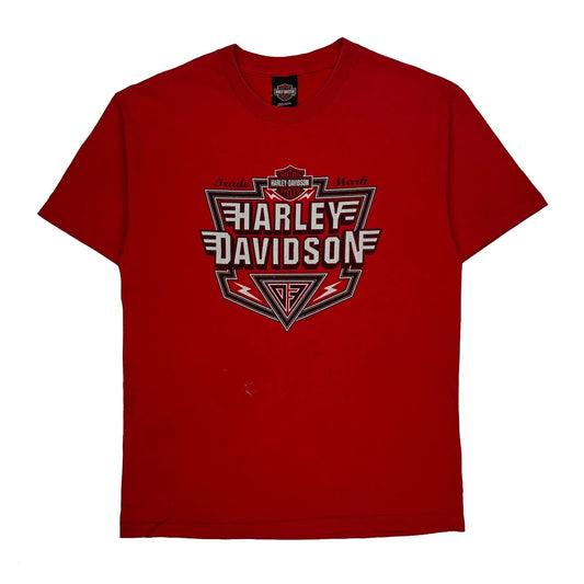 Naples Harley Davidson Graphic T-Shirt - Large Red Cotton