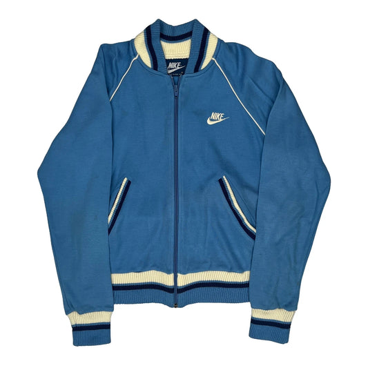 Vintage Nike Track Jacket - Medium Blue Cotton