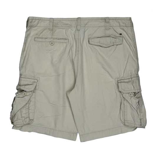 Tommy Hilfiger Cargo Shorts - 38W 11L Beige Cotton