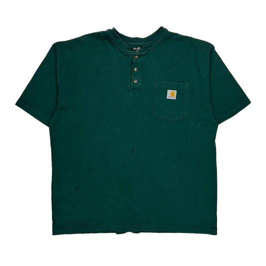 Vintage Carhartt T-Shirt - Large Green Cotton
