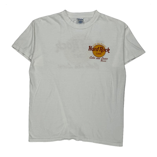 Hard Rock Cafe Graphic T-Shirt - Medium White Cotton