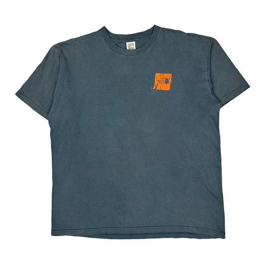 Never Stop Exploring The North Face Graphic T-Shirt - Large Blue Cotton