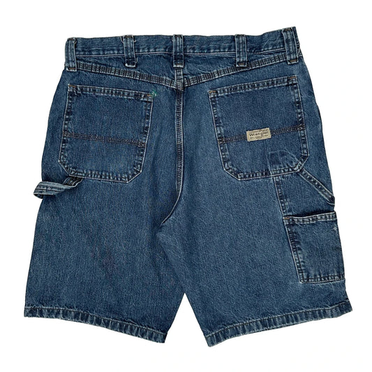 Wrangler Carpenter Shorts - 34W 10L Blue Cotton