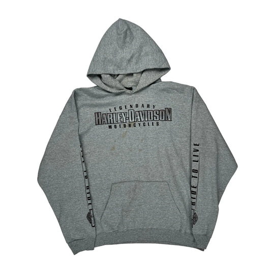 Motorcycles Harley Davidson Graphic Hoodie - XL Grey Cotton