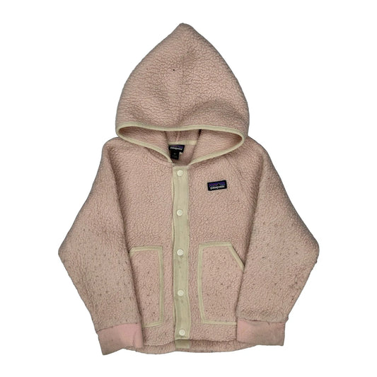 Age 5 Patagonia Fleece Hoodie - XS Pink Polyester