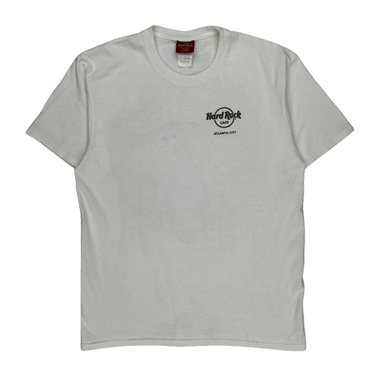 Hard Rock Cafe Graphic T-Shirt - Large White Cotton