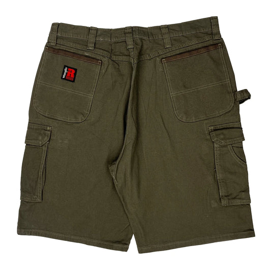 Wrangler Cargo Shorts - 36W 11L Green Cotton