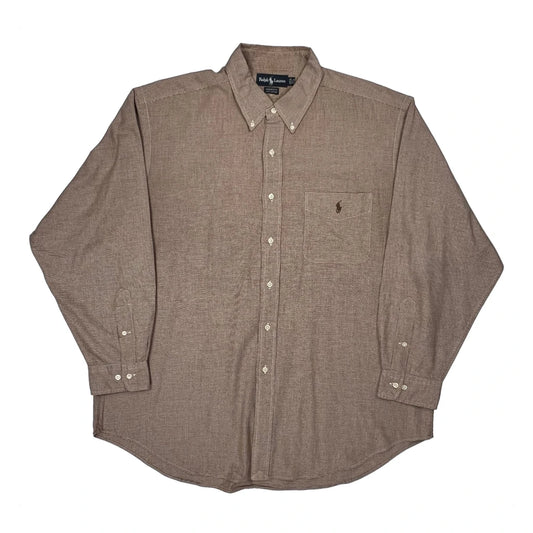 Yarmouth Ralph Lauren Checked Shirt - XL Brown Cotton