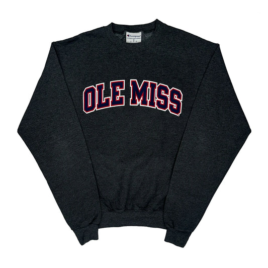 Reverse Weave Champion College Sweatshirt - Medium Grey Cotton Blend