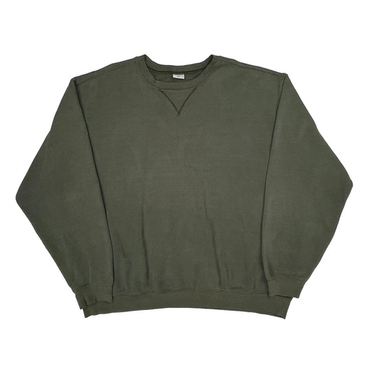Faded Carhartt Sweatshirt - 2XL Green Cotton