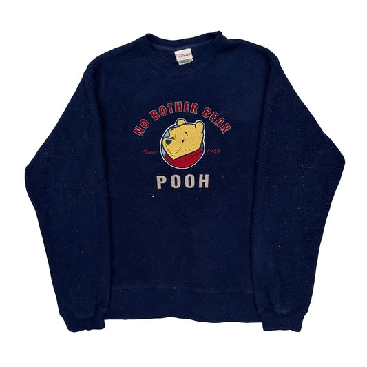 Disney Cartoon Fleece - Medium Navy Cotton