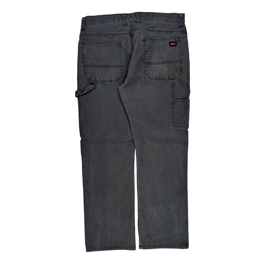 Dickies Carpenter Trousers - 36W 30L Grey Cotton